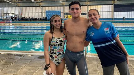 Los tres representantes en cadetes.