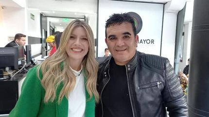 El Gera con Laurita Fernández.