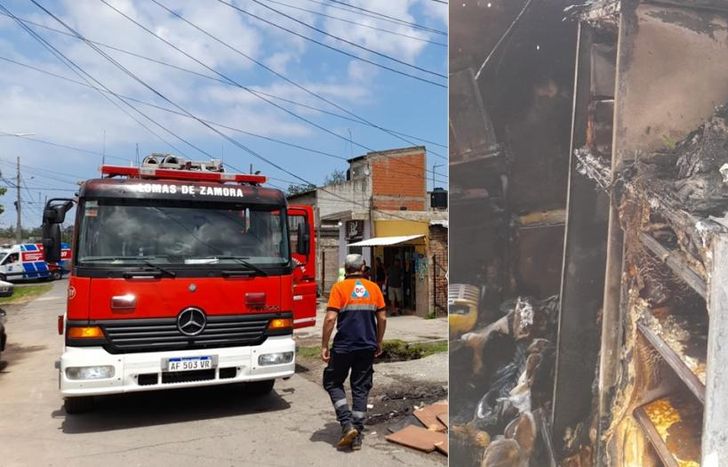 El lugar quedó completamente destruido por el incendio.