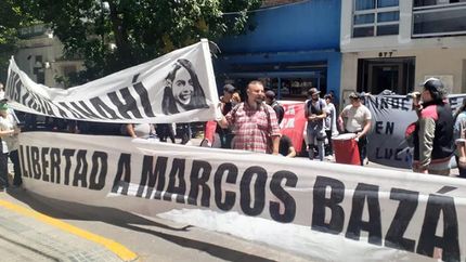 marcharon para pedir la absolucion y liberacion de marcos bazan
