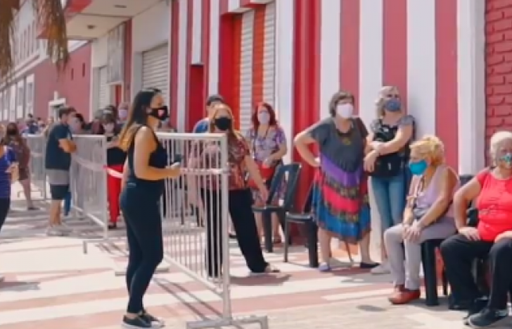 Las instalaciones de Los Andes, como centro de vacunación.