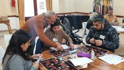 En plena capacitación.