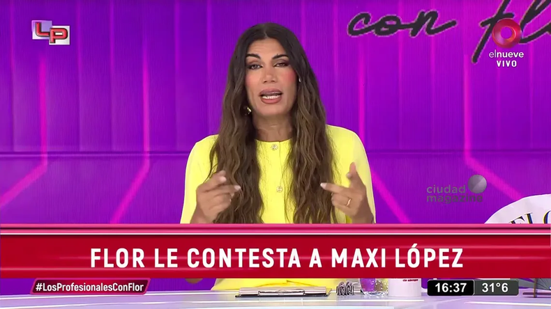 FLor de la V también habló de los dichos de Maxi López. 
