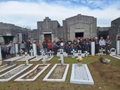 El homenaje contó con una gran concurrencia por parte de la comunidad lomense.