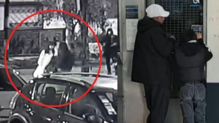 Morena fue captada en varias cámaras de seguridad.