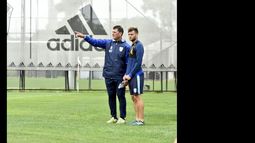 Aldirico junto a Federico Mazur, que sería titular ante el Funebrero.