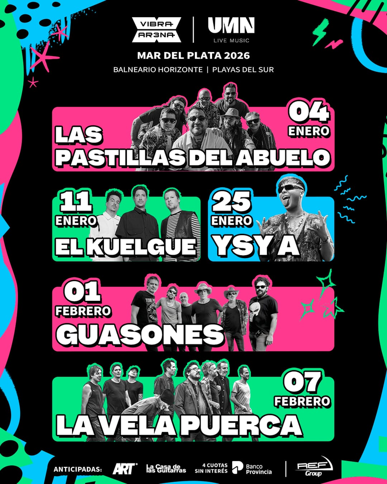 Festival Vibra Arena en Mar del Plata. 