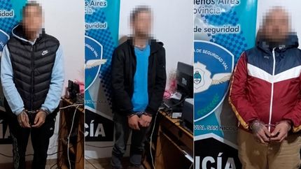 Los tres detenidos.