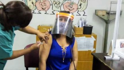 Una de las asistentes en el Gandulfo. Una de las asistentes en el Gandulfo.