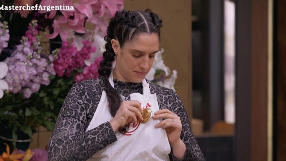 Daniela, con su medalla.