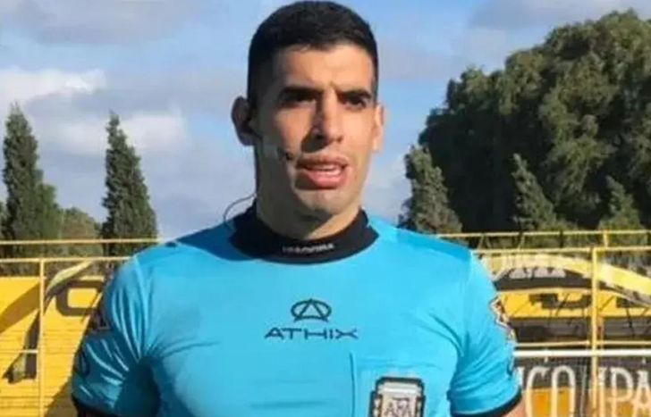 Joaquín Gil apuntado por su arbitraje en Puerto Madryn.