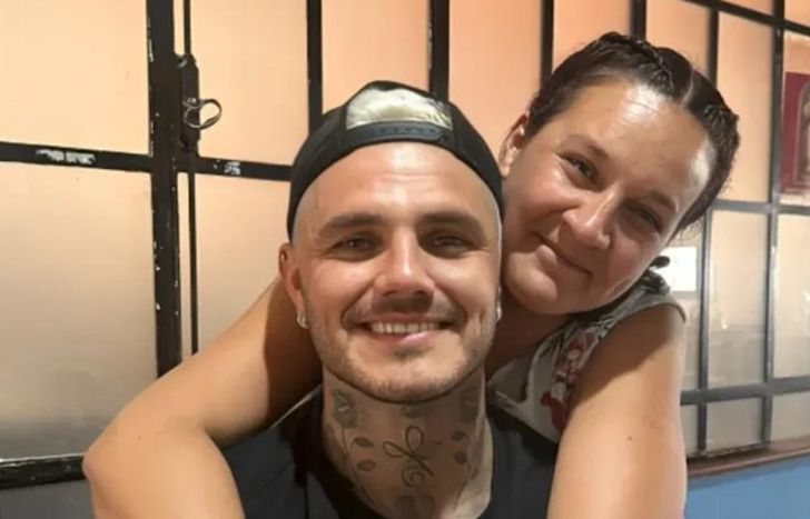 Mauro Icardi y su hermana Aldana.