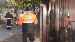 Bomberos y Defensa Civil en el lugar de la explosión.