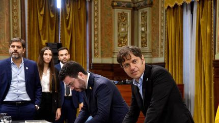 Kicillof destacó el vínculo con España y con Cataluña