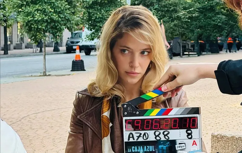 Luisana Lopilato, en rodaje para Prime Video. 