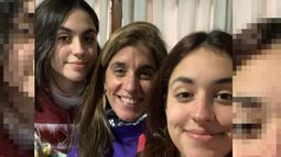 Madre e hijas: Malena, Marilina y Valentina.