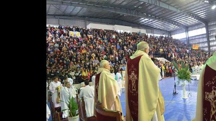 realizan la misa y procesion de corpus christi