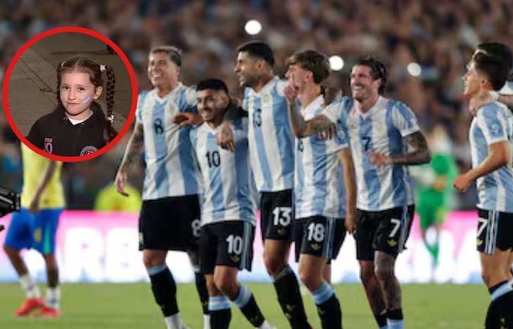 La fanática de la Scaloneta cantó Muchachos y provocó la ternura de todos.