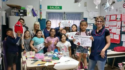 En plena preparación para recibir a los donantes.