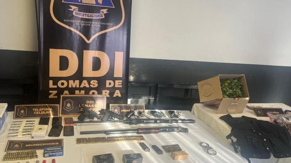 Elementos incautados en los allanamientos.