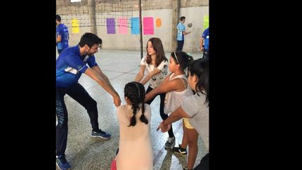 el plantel de lomas voley organizo una jornada en la iglesia caacupe