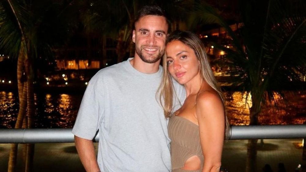 Carolina Calvagni con Nicolás Tagliafico.