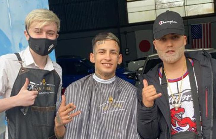 L-Gante, uno de los artistas que pasó por la barbería de Facundo.