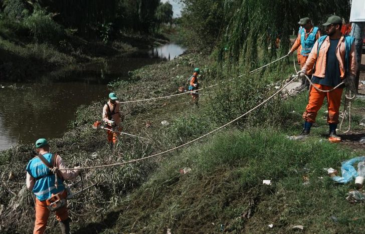 Importante operativo junto al Gobierno bonaerense en el Arroyo Santa Catalina.