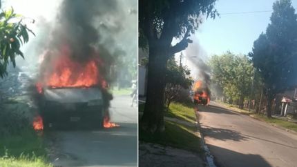 Las imágenes del incendio ocurrido este lunes por la tarde.