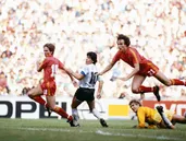 La Selección Argentina contra Bélgica en México 1986.