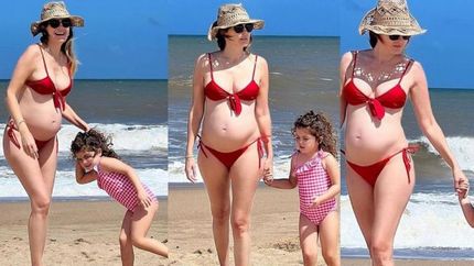 isabel macedo mostro su panza de seis meses