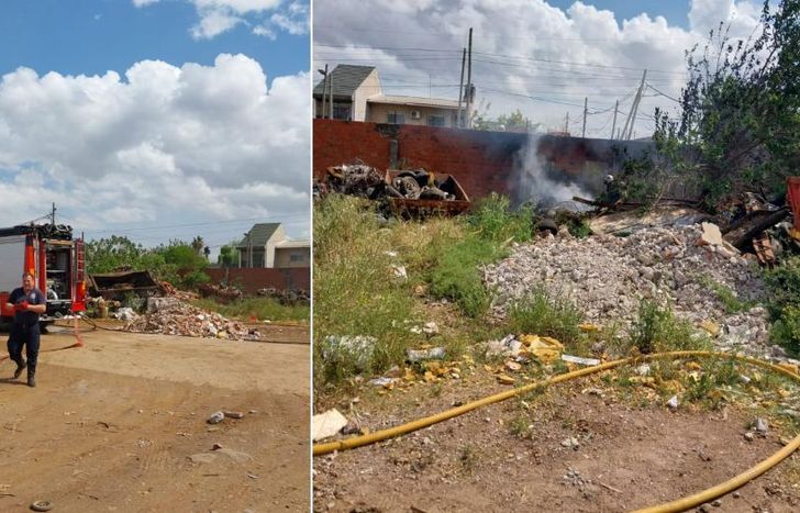 Los vecinos alertaron sobre las llamas en el lugar.