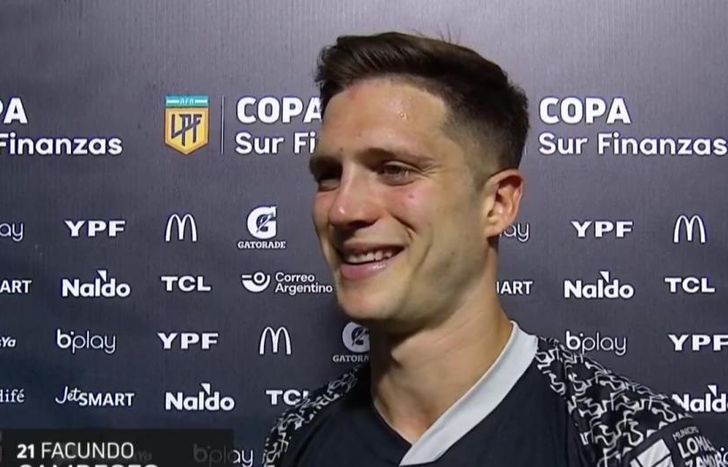 Facundo Cambeses se emocionó tras el triunfo de Banfield sobre Gimnasia.