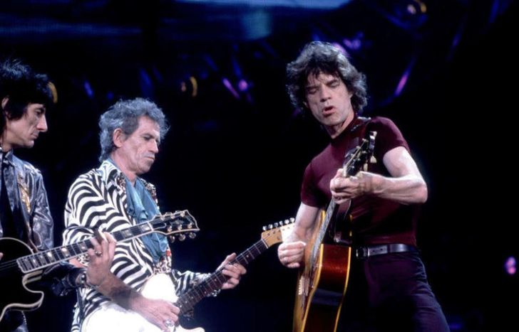 Ronnie, con Keith y Mick.