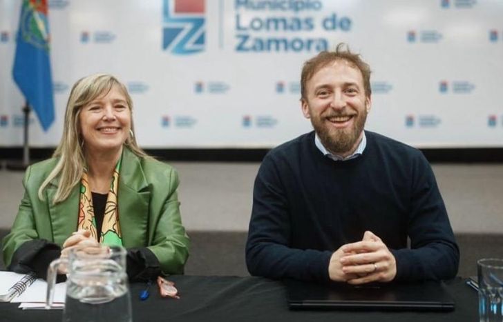 Federico Otermín y Cristina Álvarez Rodríguez mantuvieron un encuentro con comunidades religiosas de Lomas.