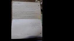 La carta de puño y letra escrita por Santiago y que Wil Reboredo envió a La Unión.