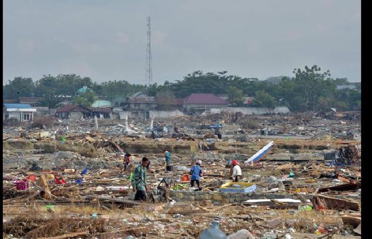 La destrucción en la zona es absoluta y todavía no se sabe cuántos muertos más habrá.