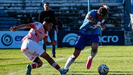Gómez durante un pasaje del primer tiempo.