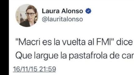 furor en las redes por laura alonso, scioli, el fmi y la pastafrola de cannabis