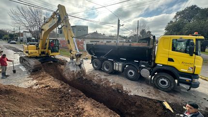 Almirante Brown: avanza obra hidráulica clave en José Mármol para mejorar drenaje