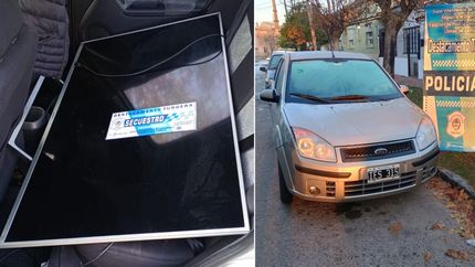 El detenido escapaba con el auto y demás pertenencias robadas a la víctima.
