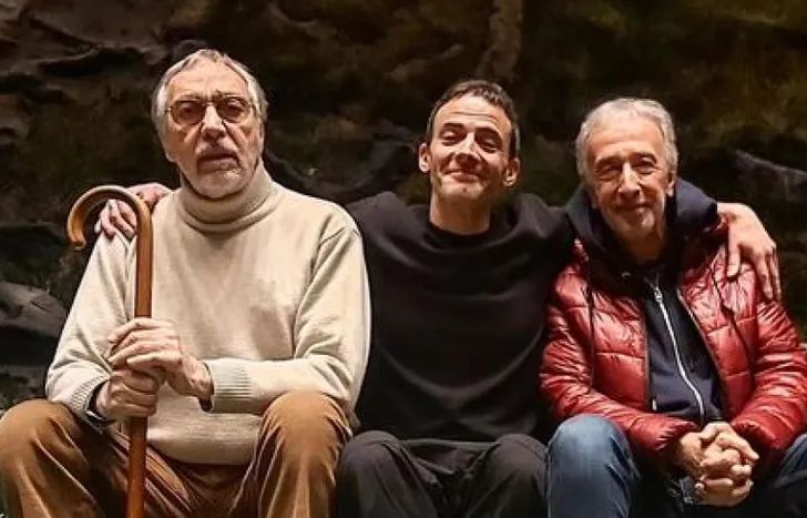 Gustavo Pardi en Parque Lezama, con Luis Bandoni y Eduardo Blanco.&nbsp;
