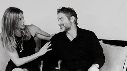 Jennifer Aniston con su novio.