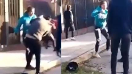 video: escandalosa pelea entre alumnos y padres de una escuela de centenario
