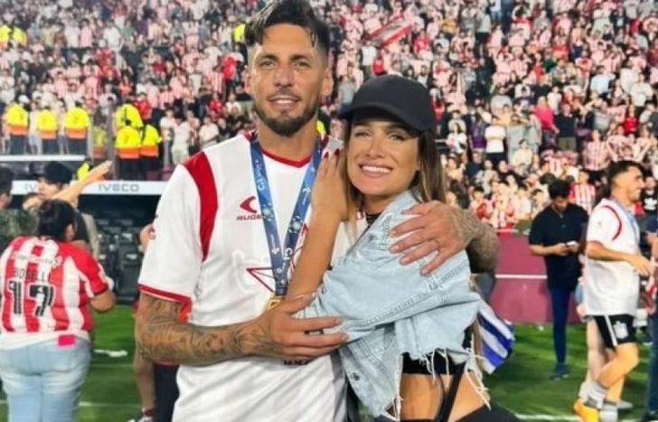 Camila Homs y José Sosa, en pleno festejo.