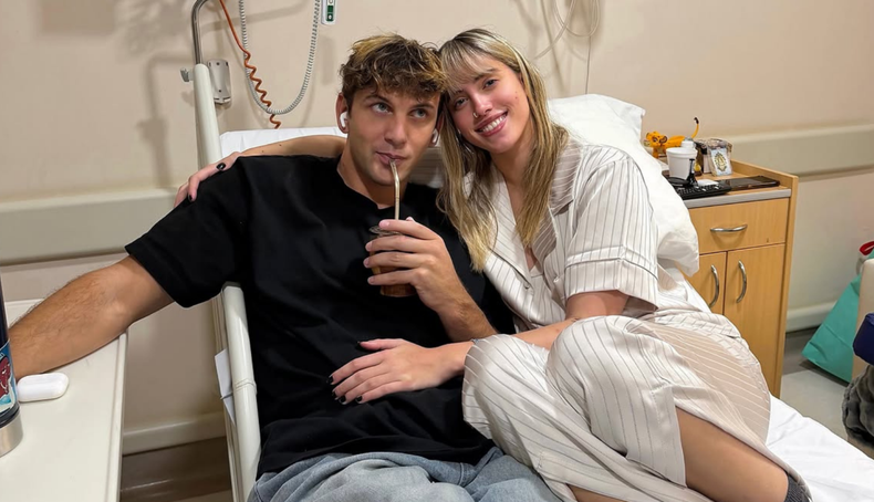 Denisse Gonzalez con Bautista Mascia, su novio. 