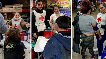 Brindan asistencia, escuchan y chequean los signos vitales de las personas en situación de calle.