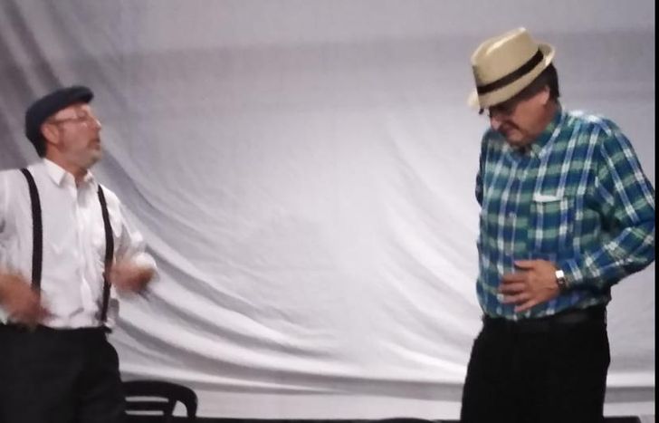 Los actores, en escena.