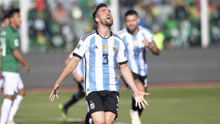 Tagliafico, formado en Banfield, anotó el segundo de la goleada ante Bolivia.