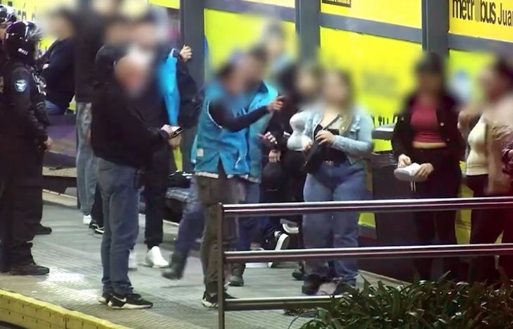 El momento de la detención.